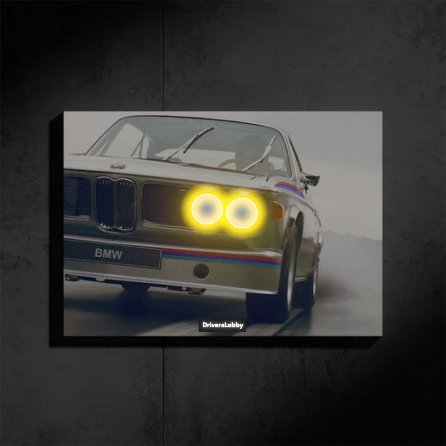 BMW CSL 3.0 Neon Araba Duvar Tablosu