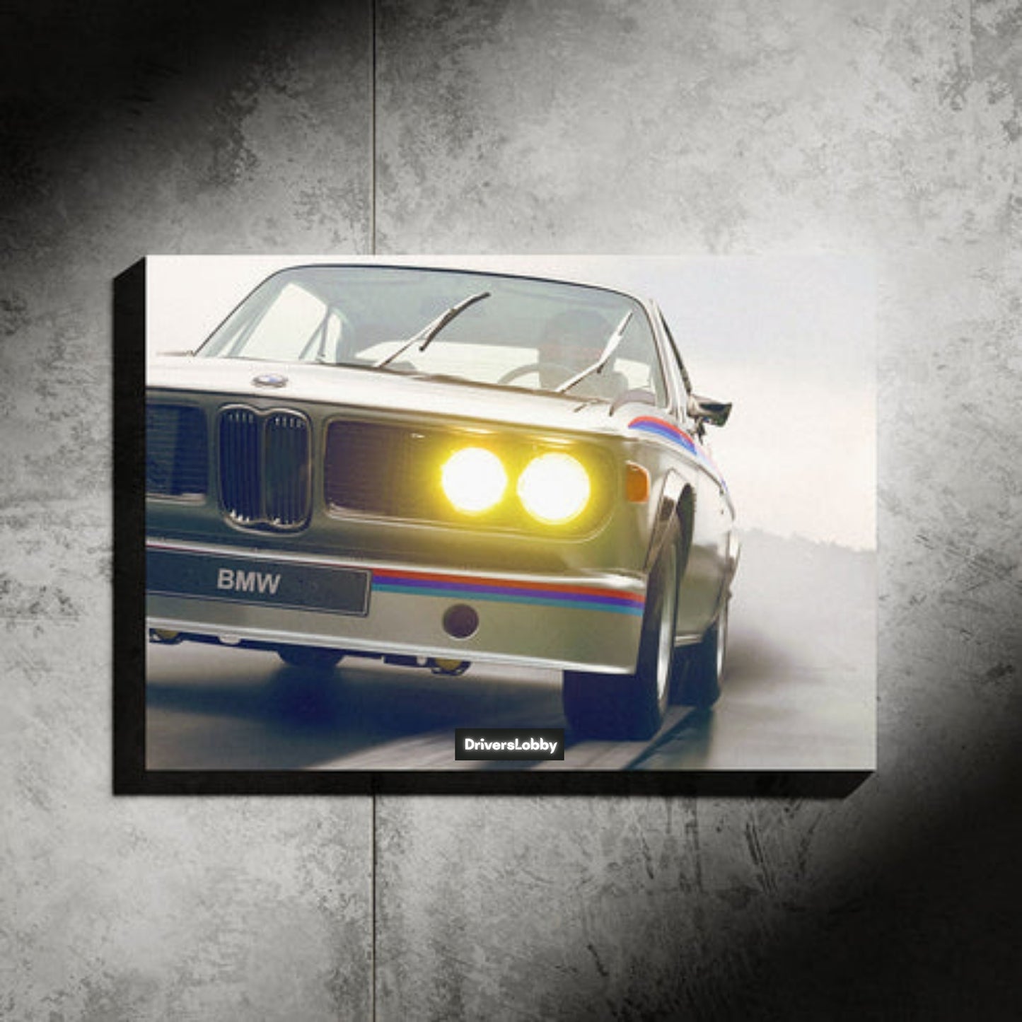 BMW CSL 3.0 Neon Araba Duvar Tablosu