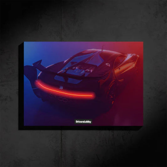 BUGATTI CHIRON Neon Araba Duvar Tablosu