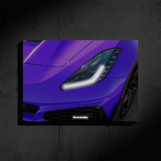 CHEVROLET C7 Neon Araba Duvar Tablosu