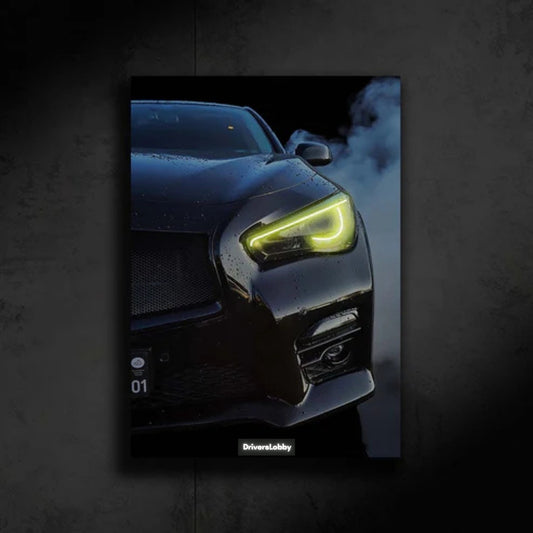 INFINITY Q50 Neon Araba Duvar Tablosu