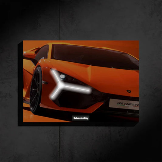 LAMBORGHINI Neon Araba Duvar Tablosu