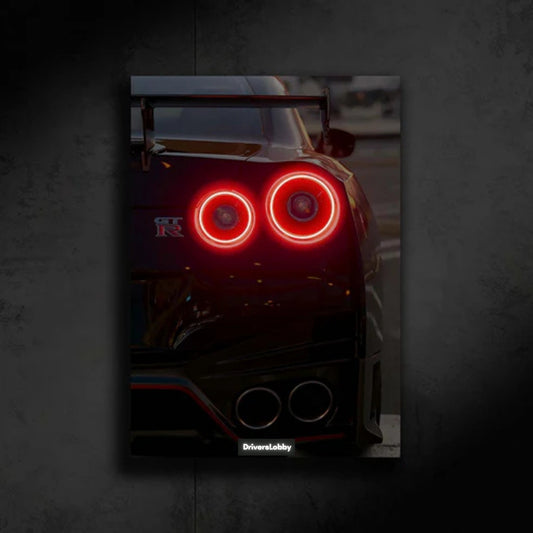 NİSSAN GTR R35 Neon Araba Duvar Tablosu