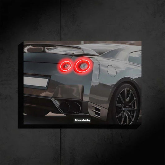 NİSSAN GTR R35 Neon Araba Duvar Tablosu