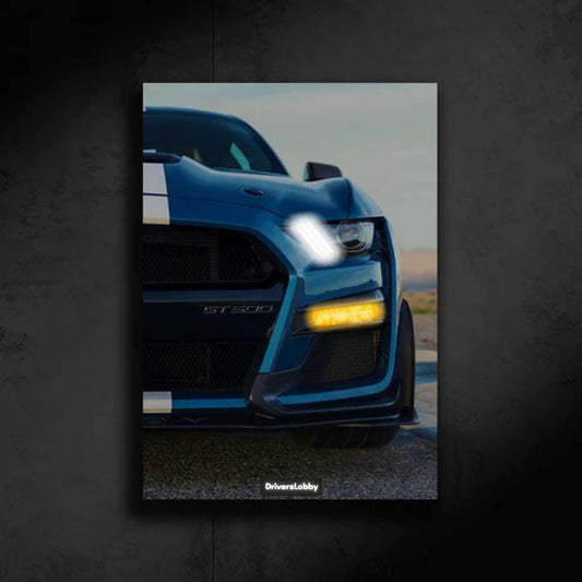 MUSTANG SHELBY Neon Araba Duvar Tablosu
